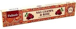 Духи, Парфюмерия, косметика Благовония "Наг Чампа и роза" - Tulasi Nag Champa & Rose Incense Sticks