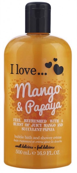 Крем для ванны и душа - I Love... Mango & Papaya Bubble Bath and Shower Creme — фото N1