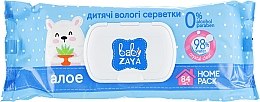 Вологі серветки "Алое", 84шт. - Baby Zaya — фото N1