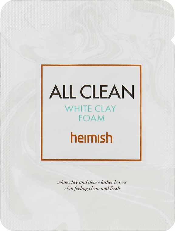 Очищувальна пінка для обличчя - Heimish All Clean White Clay Foam (пробник)