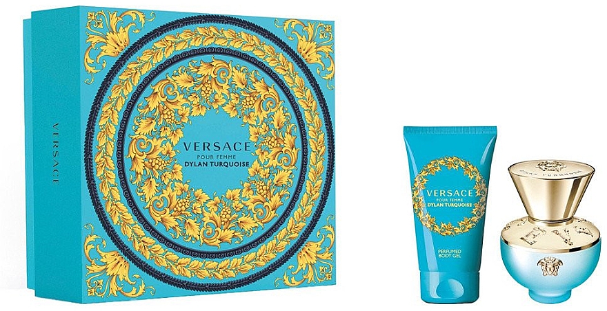 Versace Dylan Turquoise Pour Femme - Набор (edt/30ml + b/gel/50ml) — фото N1