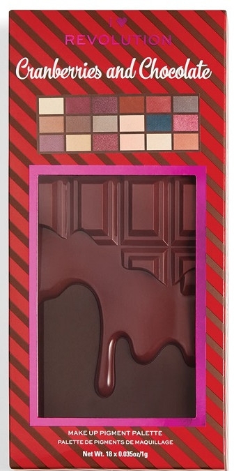 Палетка тіней для повік - Makeup Revolution I Heart Revolution Cranberries & Chocolate Palette — фото N2
