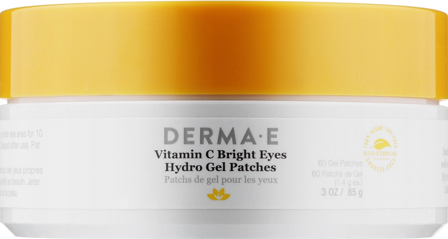 Гидрогелевые патчи с витамином С - Vitamin C Bright Eye Gel Pads by Derma E Natural Skincare — фото N4