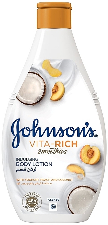 Розслаблюючий лосьйон для тіла з йогуртом, кокосом і екстрактом персика - Johnson’s® Vita-rich Smoothies — фото N1