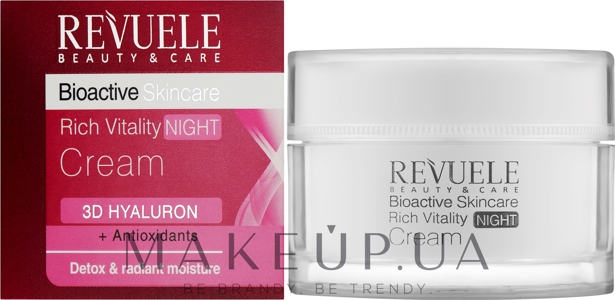 Насичений нічний крем для обличчя - Revuele Bioactive Skincare 3D Hyaluron Rich Vitality Night Cream — фото 50ml