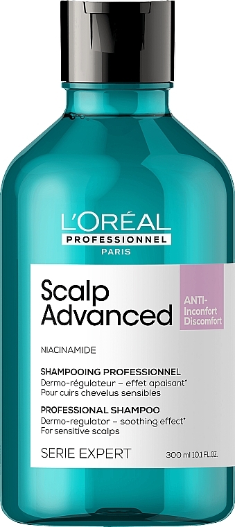 Профессиональный дерморегулирующий успокаивающий шампунь для чувствительной кожи головы - L'Oreal Professionnel Scalp Advanced Niacinamide Dermo-Regulator Shampoo — фото N1