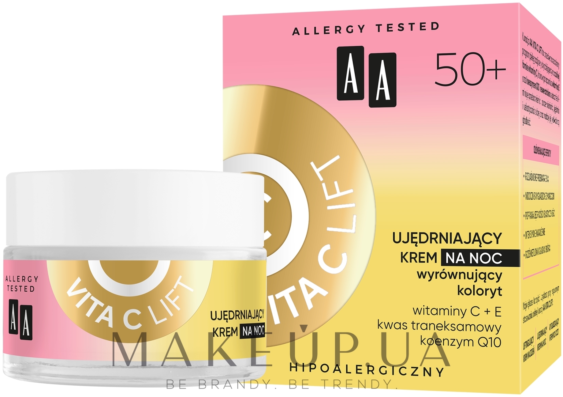 Ночной укрепляющий крем для лица 50+ - AA Vita C Lift Firming Night Cream — фото 50ml