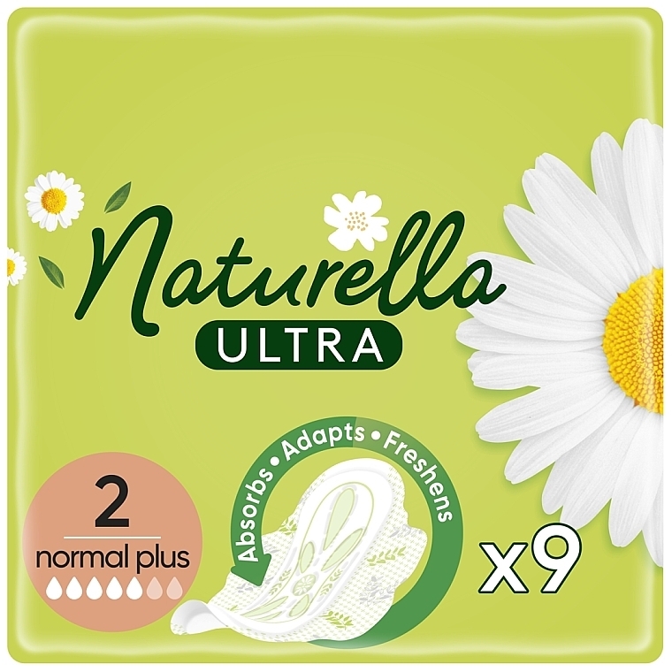 Гігієнічні прокладки з крильцями, 9 шт. - Naturella Ultra Normal Plus — фото N1