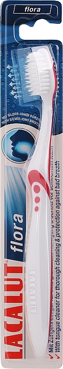 Зубна щітка, червона - Lacalut Flora Toothbrush — фото N1