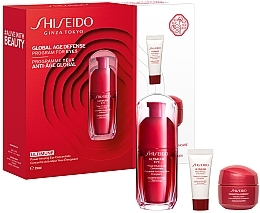 Парфумерія, косметика Набір - Shiseido Ultimune Global Age Defense Program (f/conc/50ml + f/foam/15ml + softner/30ml + eye/conc/3ml)