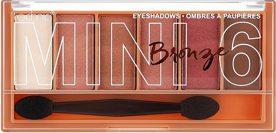 Палетка теней для век - Technic Cosmetics Bronze Eyeshadows Palette 6 Colours — фото N1