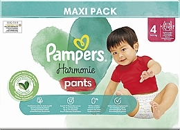Підгузки-трусики Harmonie Nappy Pants, розмір 4 (9-15 кг), 74 шт. - Pampers — фото N3