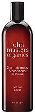 Шампунь-кондиціонер для сухої шкіри голови  - John Masters Organics Zinc & Sage Shampoo & Conditioner — фото N1