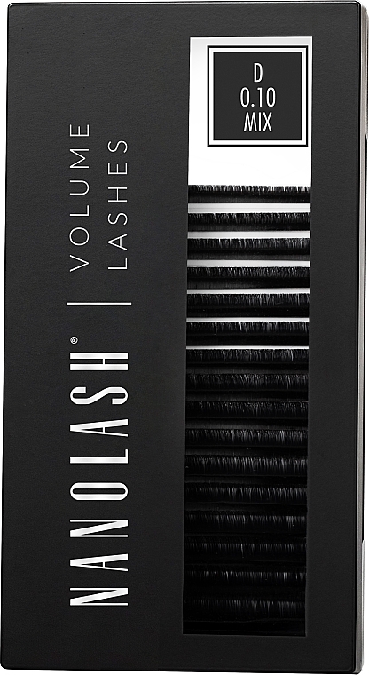 Накладные ресницы D, 0.10 (6-13 мм), mix - Nanolash Volume Lashes — фото N16