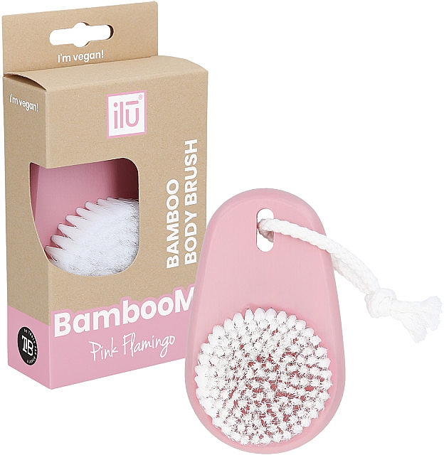 Щетка для тела, розовый фламинго - Ilu Bamboo Body Brush — фото N1