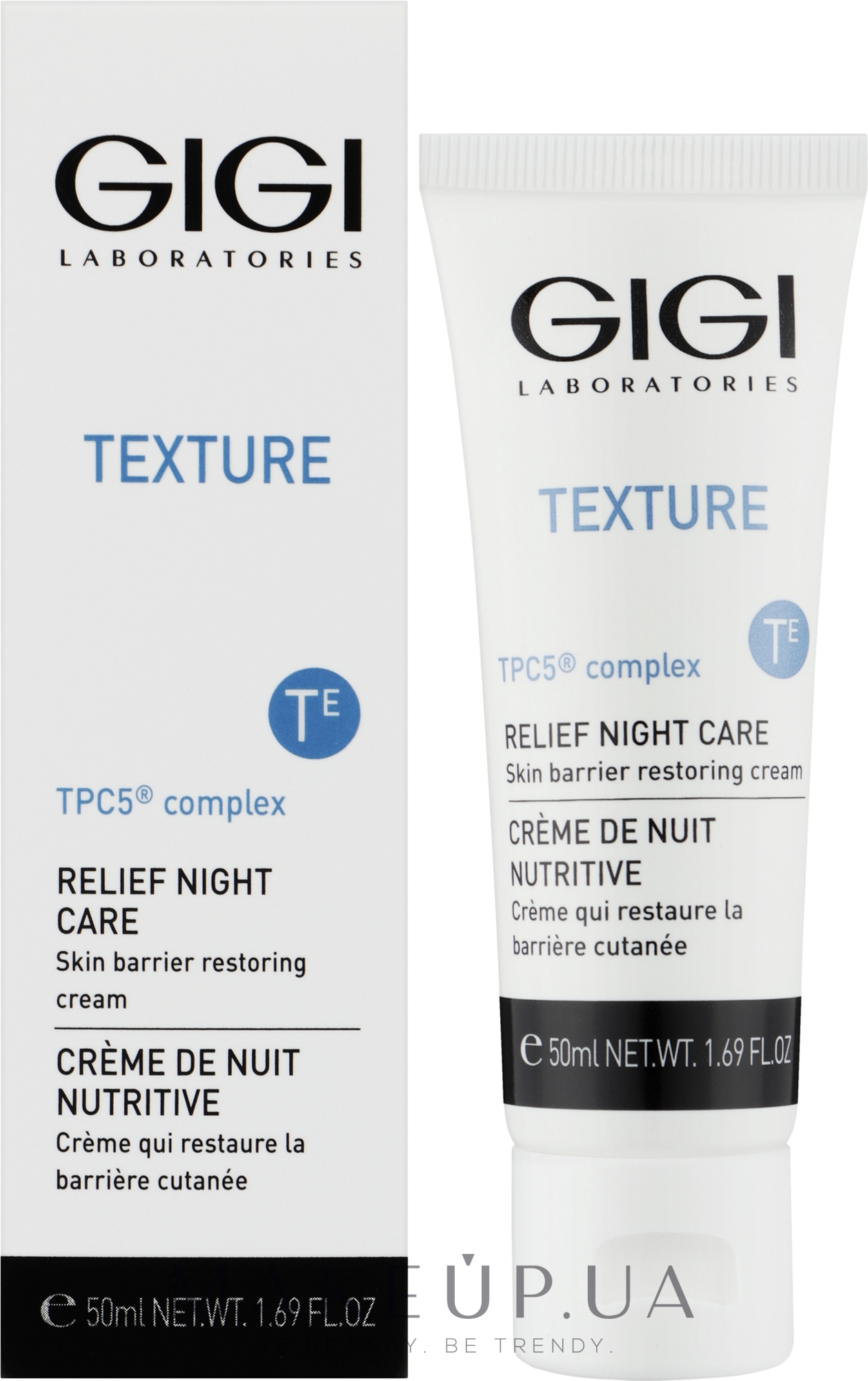 Живильний нічний крем для обличчя - Gigi Texture Relief Night Care — фото 50ml