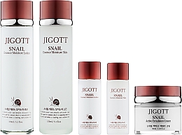 Духи, Парфюмерия, косметика Набор - Jigott Snail Moisture Skin Care 3 Set (f/toner/150ml + f/toner/30ml + f/lot/150ml + f/lot/30ml + f/cream/50ml)