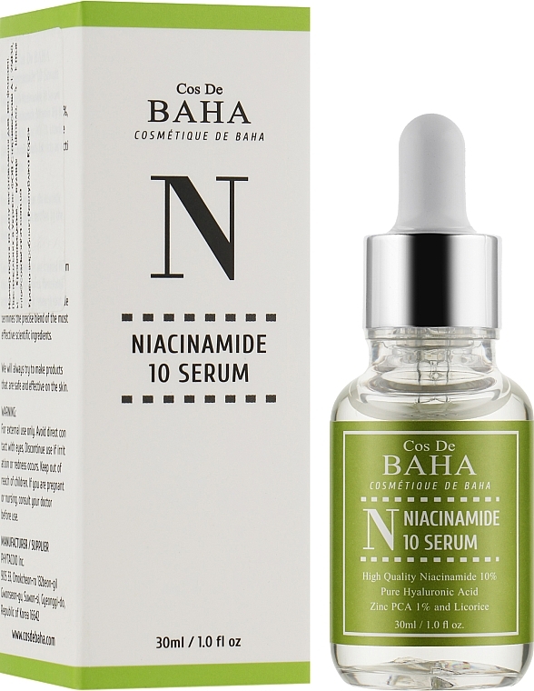 Сироватка для обличчя з ніацинамідом і цинком - Cos De BAHA Niacinamide Serum with Zinc * — фото N1