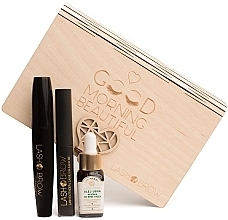 Парфумерія, косметика Набір - Lash Brow Good Morning Beautiful (mascara/9ml + serum/9g + oil/10ml + box)