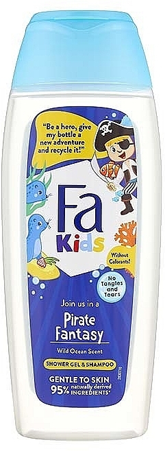Гель-шампунь для мальчиков "Пиратская фантазия", тюлени - Fa Kids Pirate Fantasy Shower Gel & Shampoo — фото N1