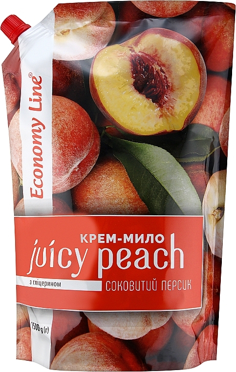Жидкое крем-мыло "Сочный персик" с глицерином - Economy Line Juicy Peach Cream Soap
