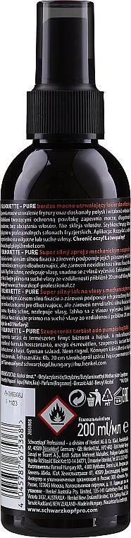 УЦЕНКА Спрей для волос сильной фиксации - Schwarzkopf Professional Silhouette Pumpspray Super Hold * — фото N7