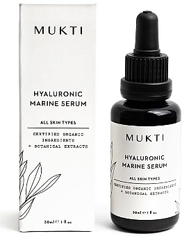 Гіалуронова морська сироватка для обличчя - Mukti Organics Hyaluronic Marine Serum — фото N1