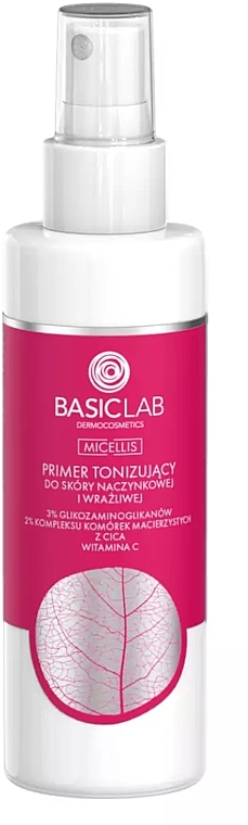 Тонизирующий праймер для куперозной и чувствительной кожи - BasicLab Dermocosmetics Micellis — фото N1