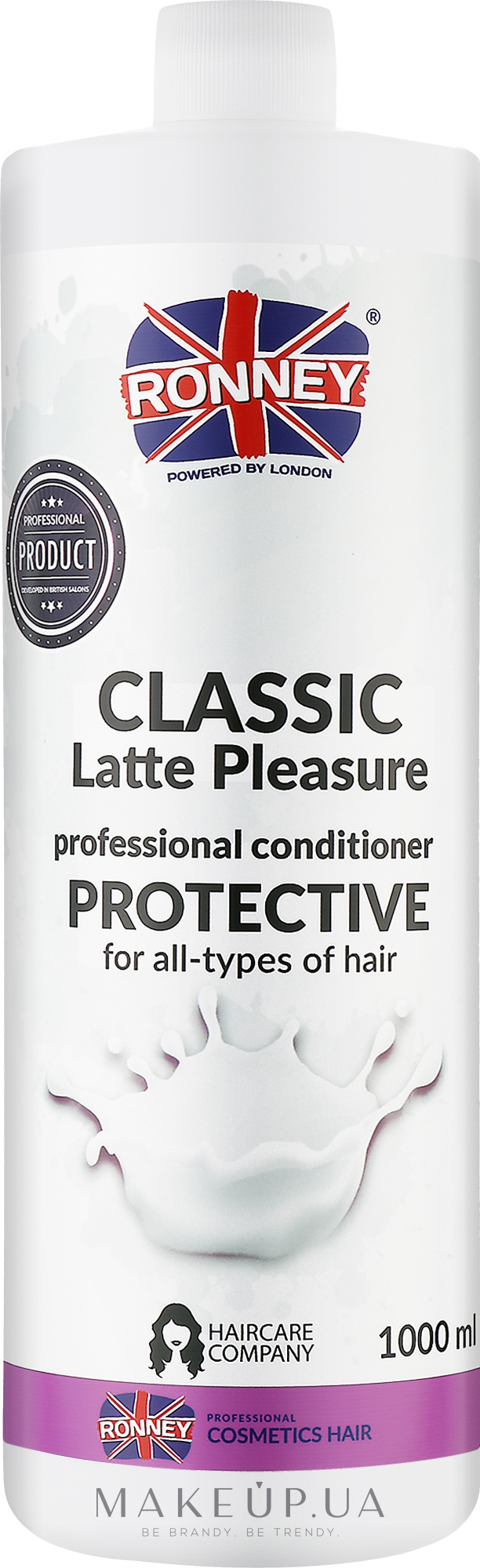 Кондиционер для волос - Ronney Professional Classic Latte Pleasure Protective Conditioner — фото 1000ml
