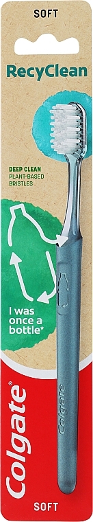 Зубна щітка Еко для глибокого чищення з переробленого пластику, сіра - Colgate RecyClean — фото N1