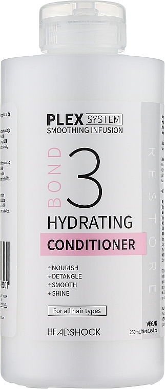 Зволожувальний кондиціонер для волосся №3 - Headshock Plex System Hydrating Conditioner 3 — фото N1