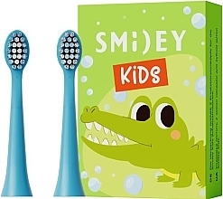 Насадки для детской звуковой зубной щетки Kids, синие - Smiley — фото N1