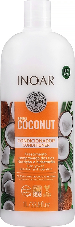 Безсульфатний кондиціонер для волосся - Inoar Bombar Coconut Conditioner