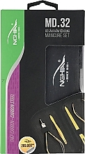 Маникюрный набор 4 предмета, MD.32, в черном футляре, светло-золотистый - Nghia Export Manicure Set — фото N1