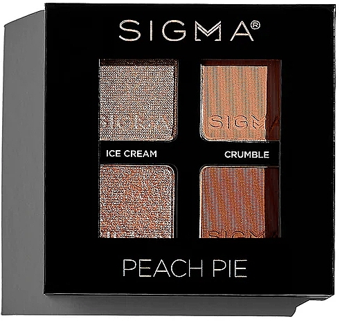 Палетка теней - Sigma Beauty Peach Pie Eyeshadow Quad — фото N3