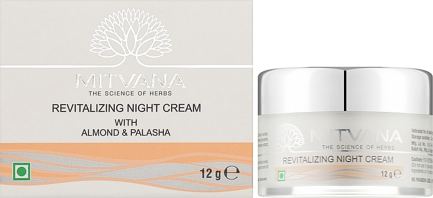 Крем для лица ночной восстанавливающий "Экстракт миндаля" - Mitvana Revitalizing Night Cream (мини) — фото N2