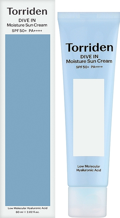 Зволожуючий сонцезахисний крем з гіалуроновою кислотою для обличчя - Torriden Dive-In Moisture Sun Cream — фото N1