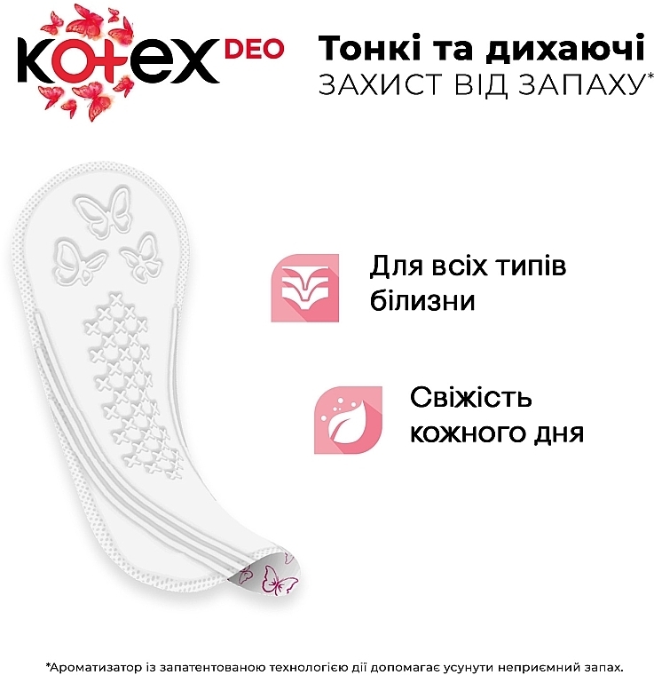 Щоденні гігієнічні прокладки, 56 шт - Kotex Fresh Normal Plus — фото N3