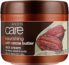 Парфумерія, косметика Відновлювальний і пом'якшувальний крем для обличчя і тіла "Масло какао" - Avon Care