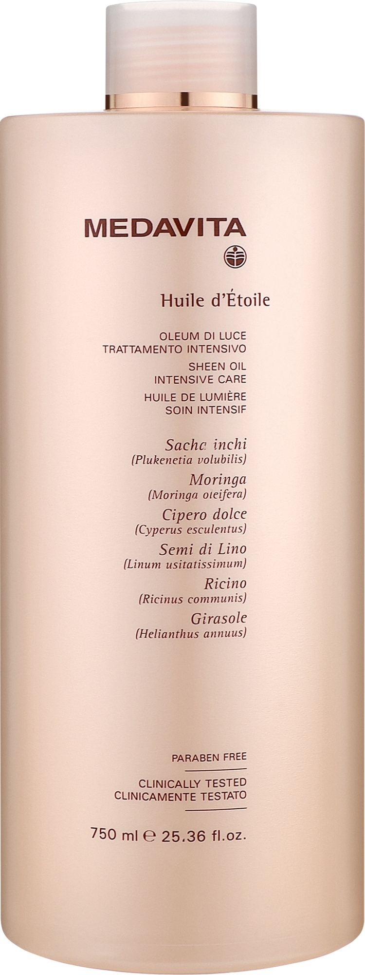 Масло для волос - Medavita Huile D'Etoile Sheen Oil Intensive Care Treatment — фото 750ml