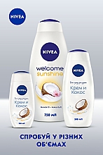 Гель-догляд для душу й піна для ванни "Крем і кокос" з олією жожоба - NIVEA Welcome Sunshine — фото N6