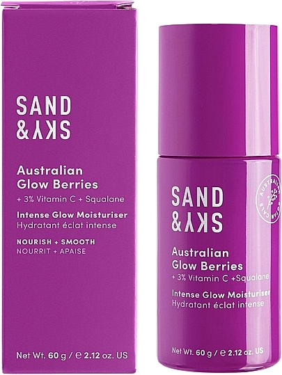 Зволожувальний крем для інтенсивного сяяння - Sand & Sky  Australian Glow Berries Intense Glow Moisturiser — фото N1