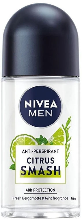 Кульковий дезодорант-антиперспірант для чоловіків - NIVEA MEN Citrus Smash Antiperspirant — фото N1