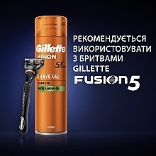 Гель для бритья для чувствительной кожи с миндальным маслом - Gillette Fusion Shave Gel Sensitive With Almond Oil — фото N8