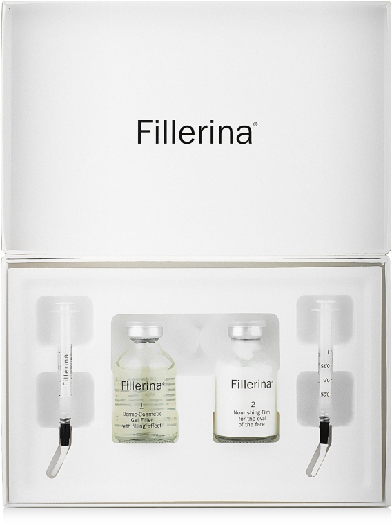 Дермато-косметична система, рівень 3 - Fillerina Dermo-Cosmetic Filler Treatment Grade 3 (gel/28ml + cr/28ml + applicator/2шт) — фото N2