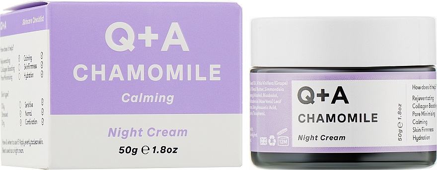 Нічний крем для обличчя - Q+A Chamomile Night Cream — фото N2