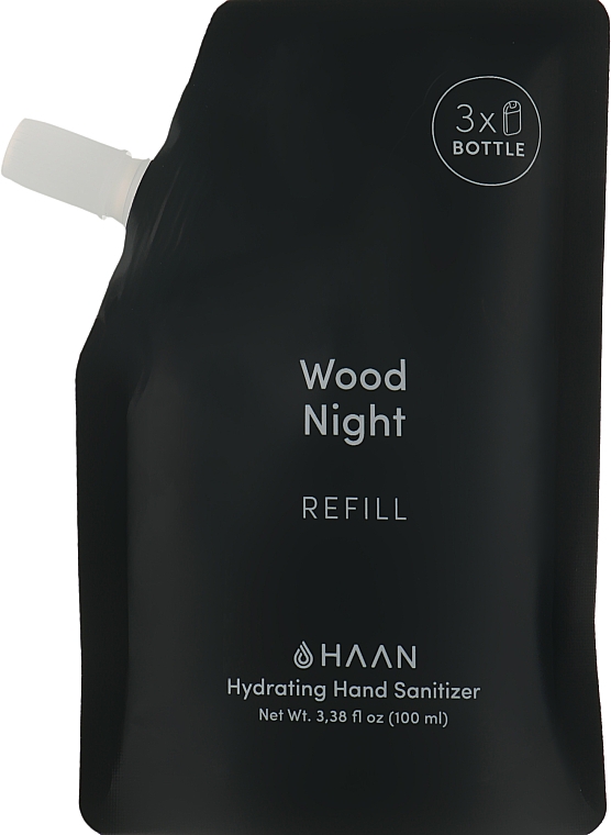 Очищающий и увлажняющий спрей для рук "Древесный акцент" - HAAN Hand Sanitizer Wood Night (сменный блок) — фото N1