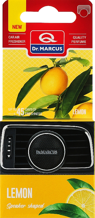 Освіжувач для автомобіля "Лимон" - Dr. Marcus Speaker Shaped Lemon — фото N1
