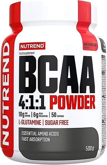 Аминокислота, арбуз - Nutrend BCAA 4:1:1 Energy Powder — фото N1