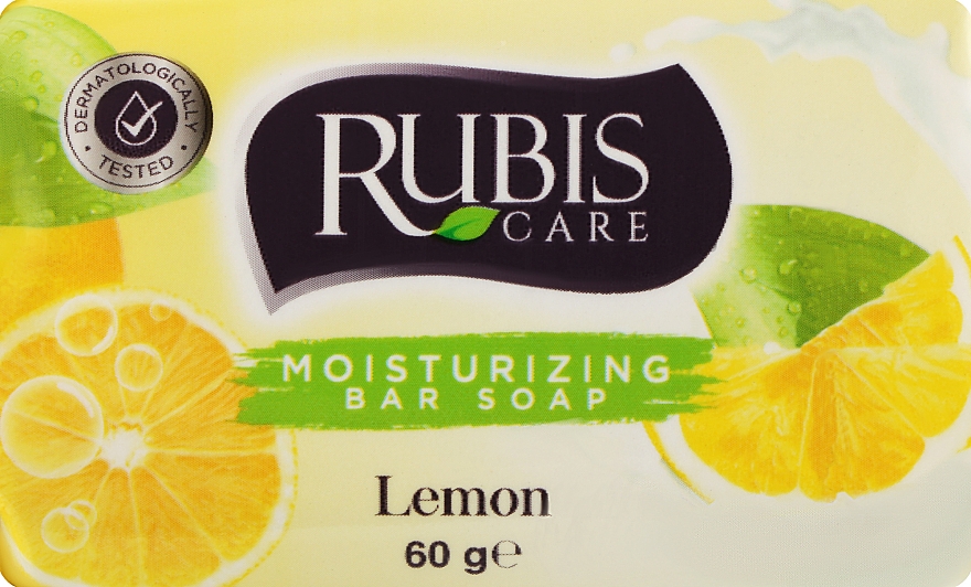 Мило "Лимон" у паперовій упаковці - Rubis Care Lemon Moisturizing Bar Soap — фото N1